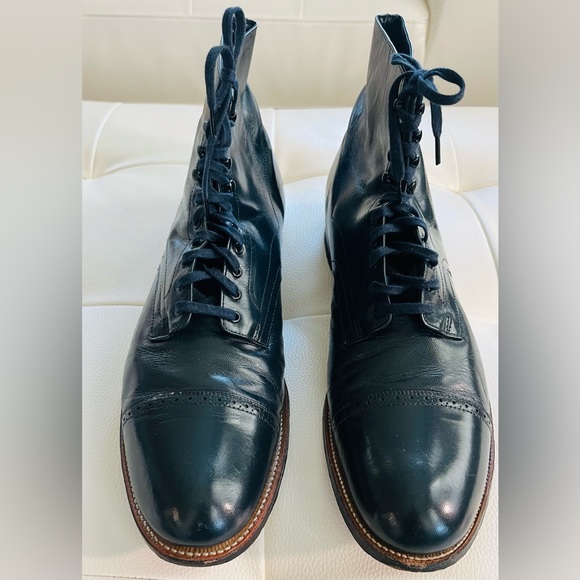 Stacy Adams Madison Cap Toe Boot - Navy - Picture 3 of 7